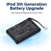 Battery compatible with Apple CS-IPOD3SL