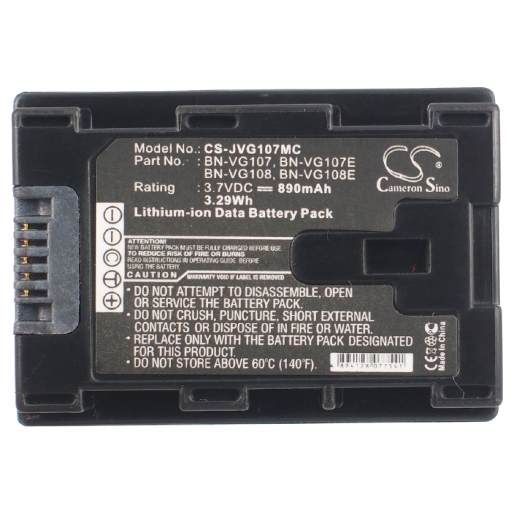 Compatible battery replacement for JVC BN-VG107,BN-VG107E,BN-VG107U,BN-VG107US,BN-VG108...