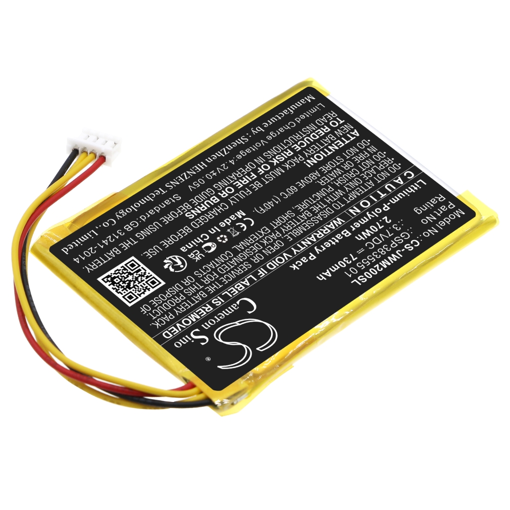 Compatible battery replacement for Jbl GSP383555 01