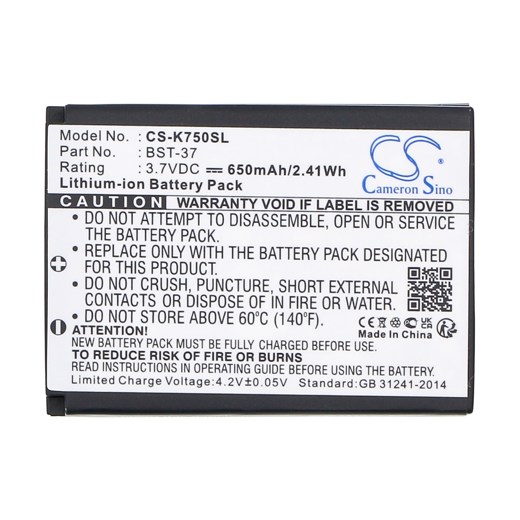 Mobile Phone Battery Sony Ericsson K600