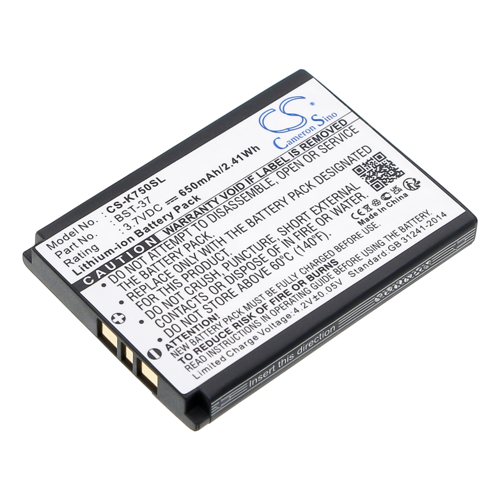 Compatible battery replacement for Sony Ericsson BST-37