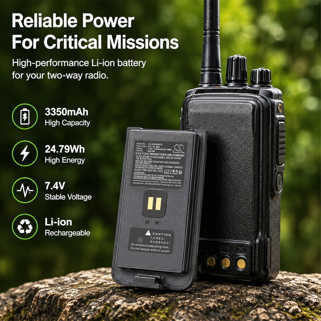 Battery compatible with Kirisun CS-KRP990TC