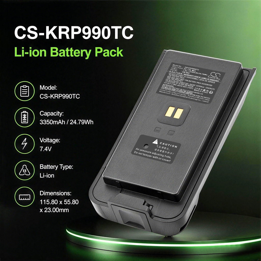 Battery compatible with Kirisun CS-KRP990TC
