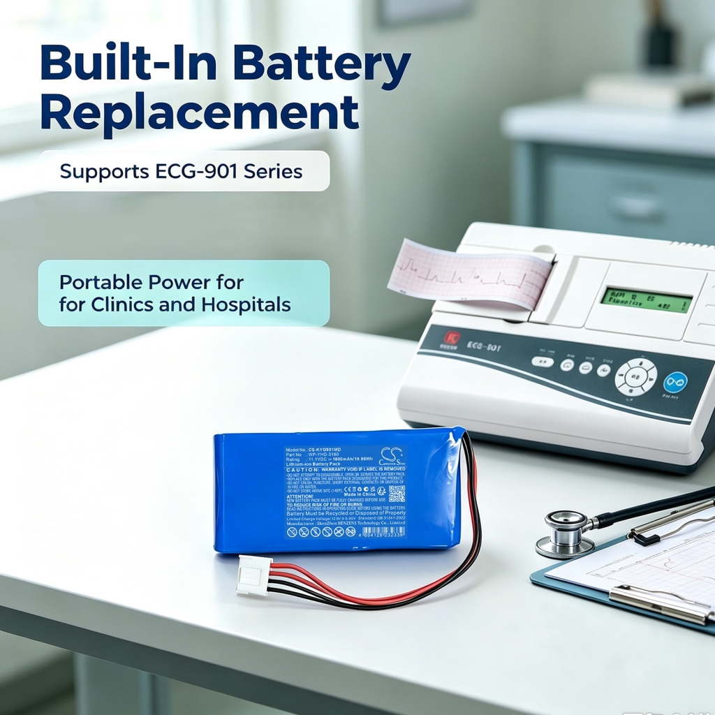 Batteries compatible with KADEY YASEN ECG-901 ECG-901 CS-KYG901MD