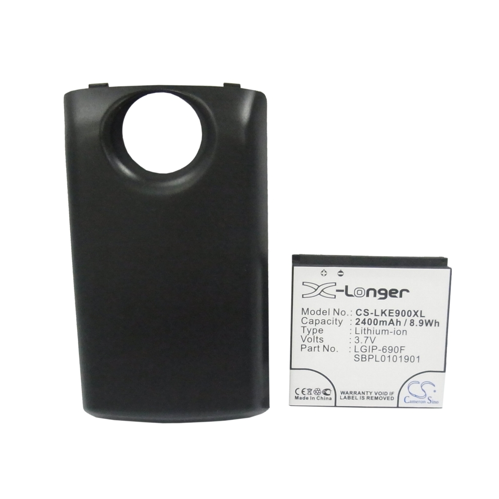 Battery compatible with LG CS-LKE900XL