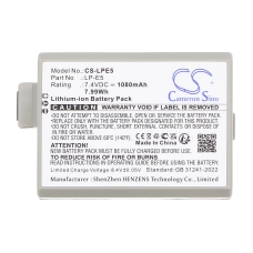 Compatible battery replacement for Canon LP-E5