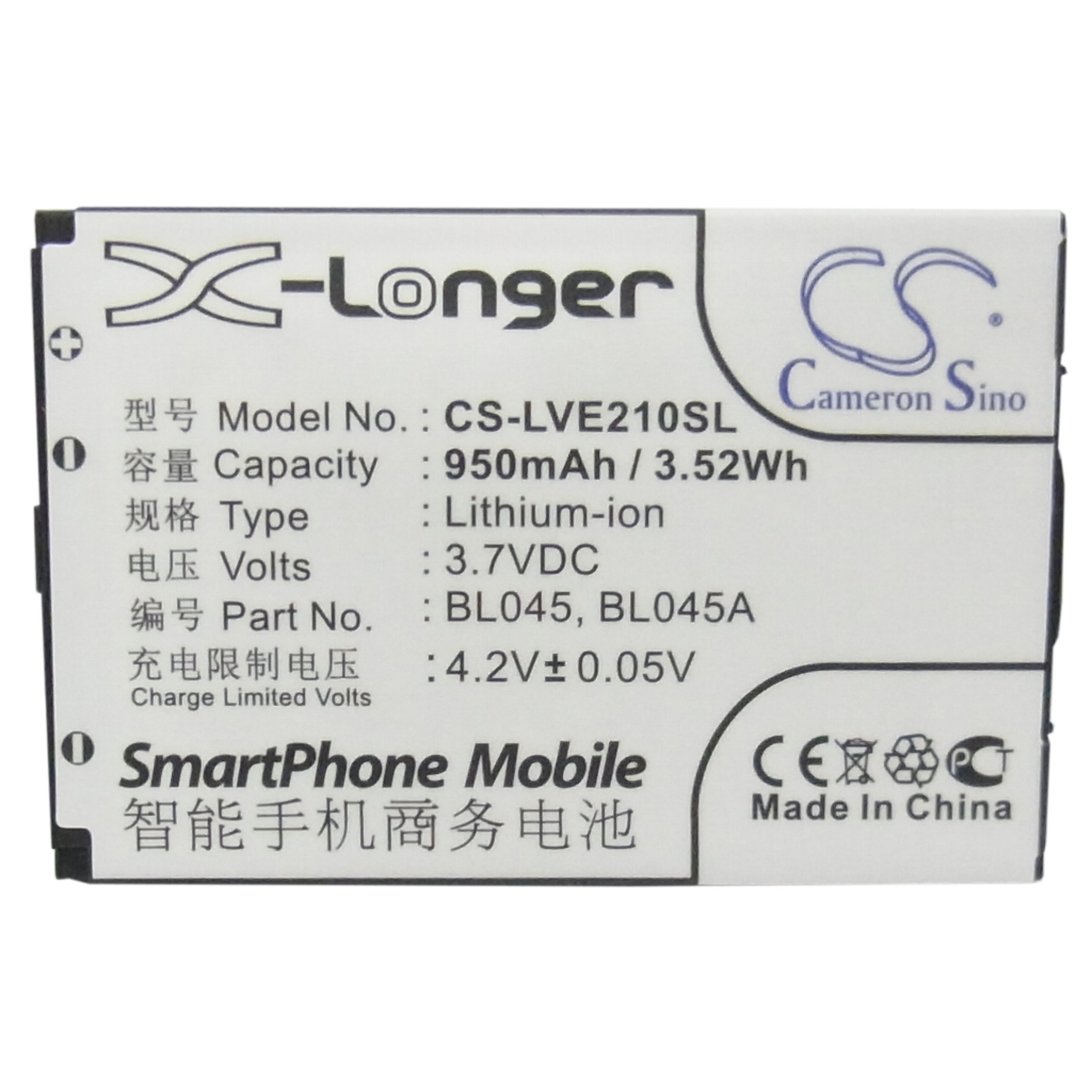 Battery compatible with Lenovo CS-LVE210SL