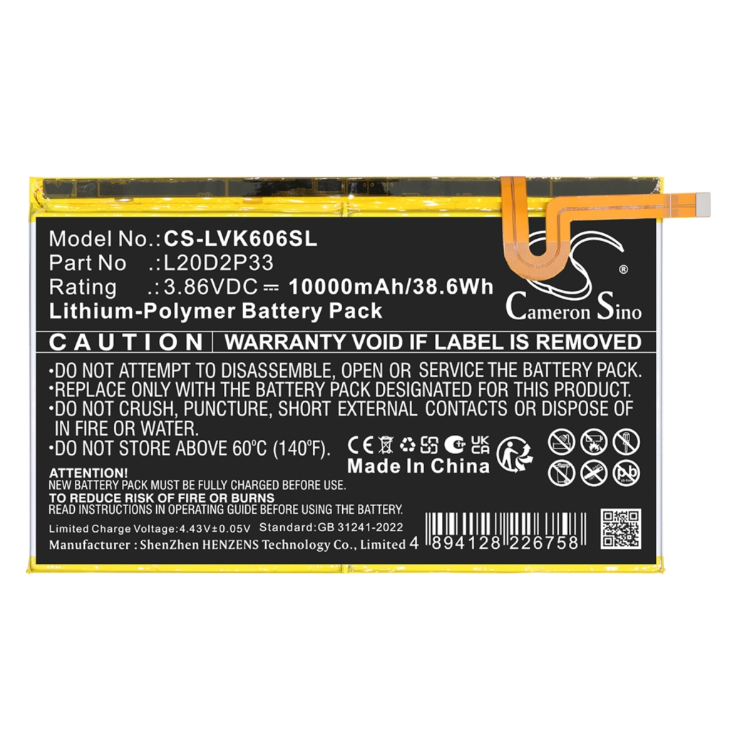 Battery compatible with Lenovo CS-LVK606SL