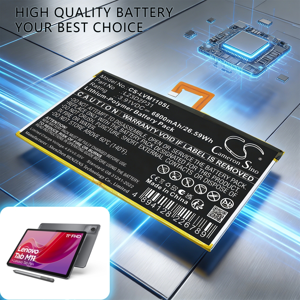Battery compatible with Lenovo CS-LVM110SL