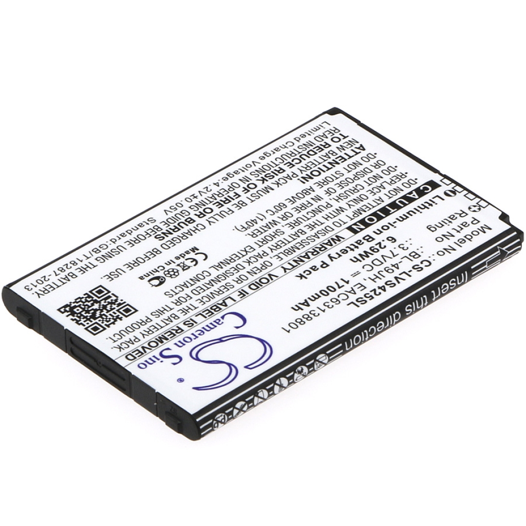 Compatible battery replacement for LG BL-49JH,EAC63138801