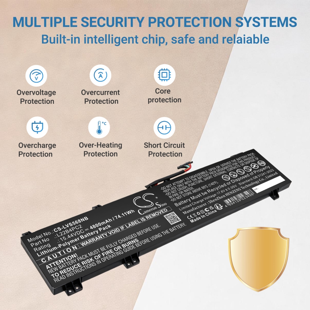 Battery compatible with Lenovo CS-LVS568NB