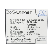 CS-LVS820SL<br />Batteries for   replaces battery BL210