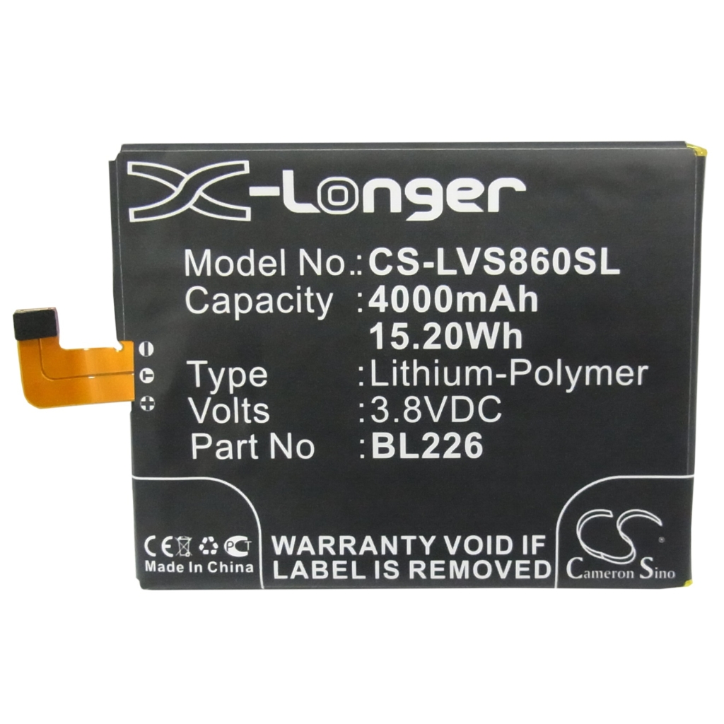 Batteries compatible with Lenovo S860 S860 CS-LVS860SL