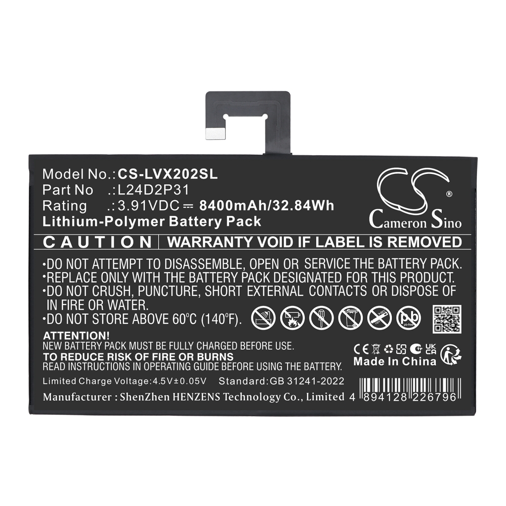Battery compatible with Lenovo CS-LVX202SL