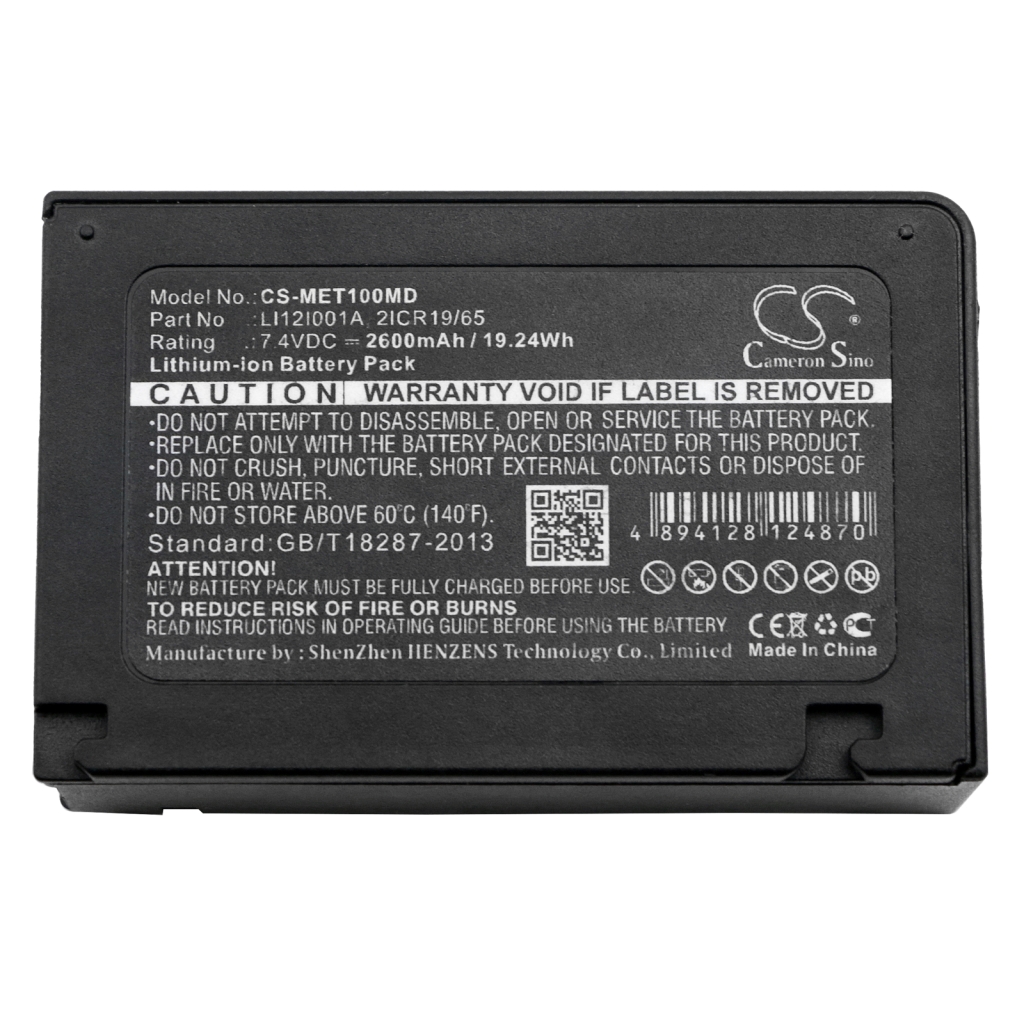Battery compatible with Mindray CS-MET100MD
