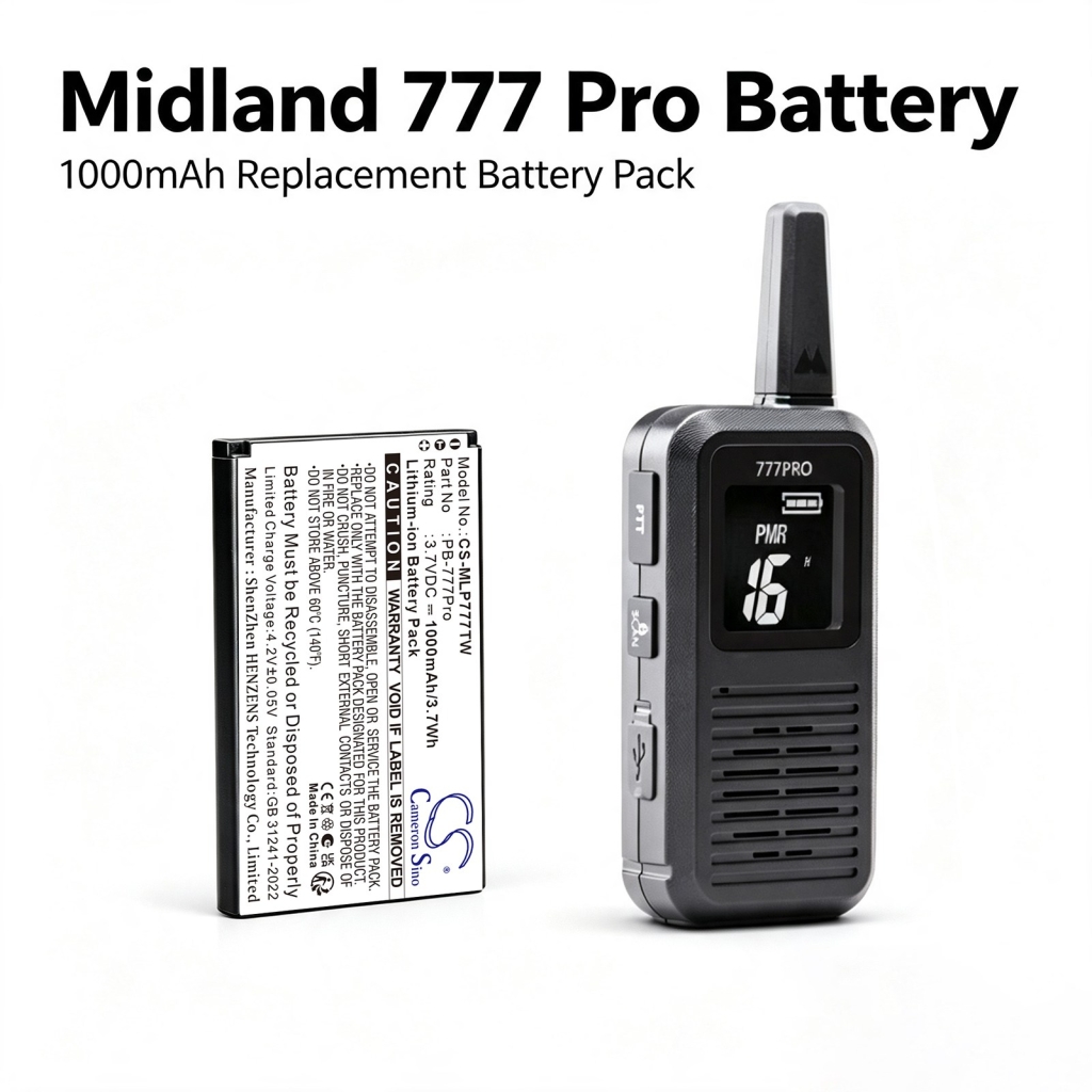 Battery compatible with Midland CS-MLP777TW