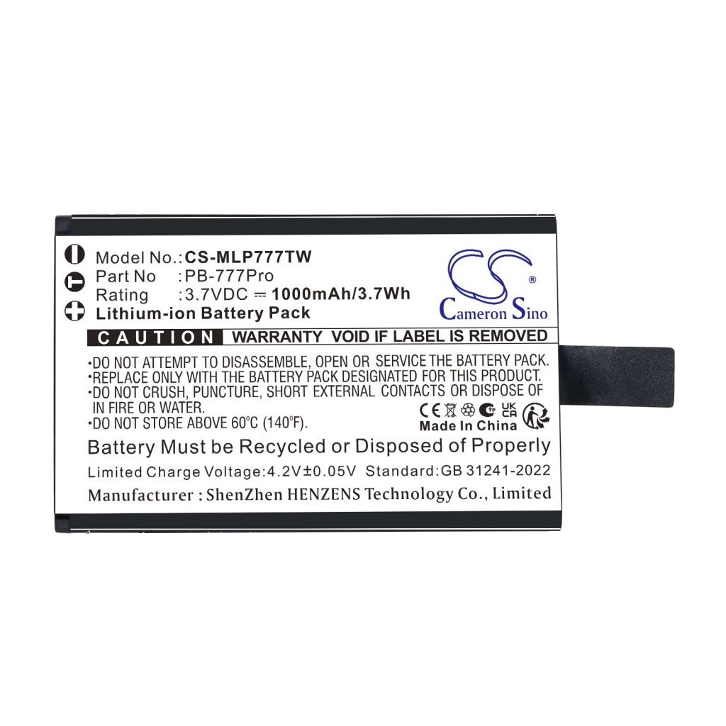 Batteries compatible with Midland 777 Pro CS-MLP777TW