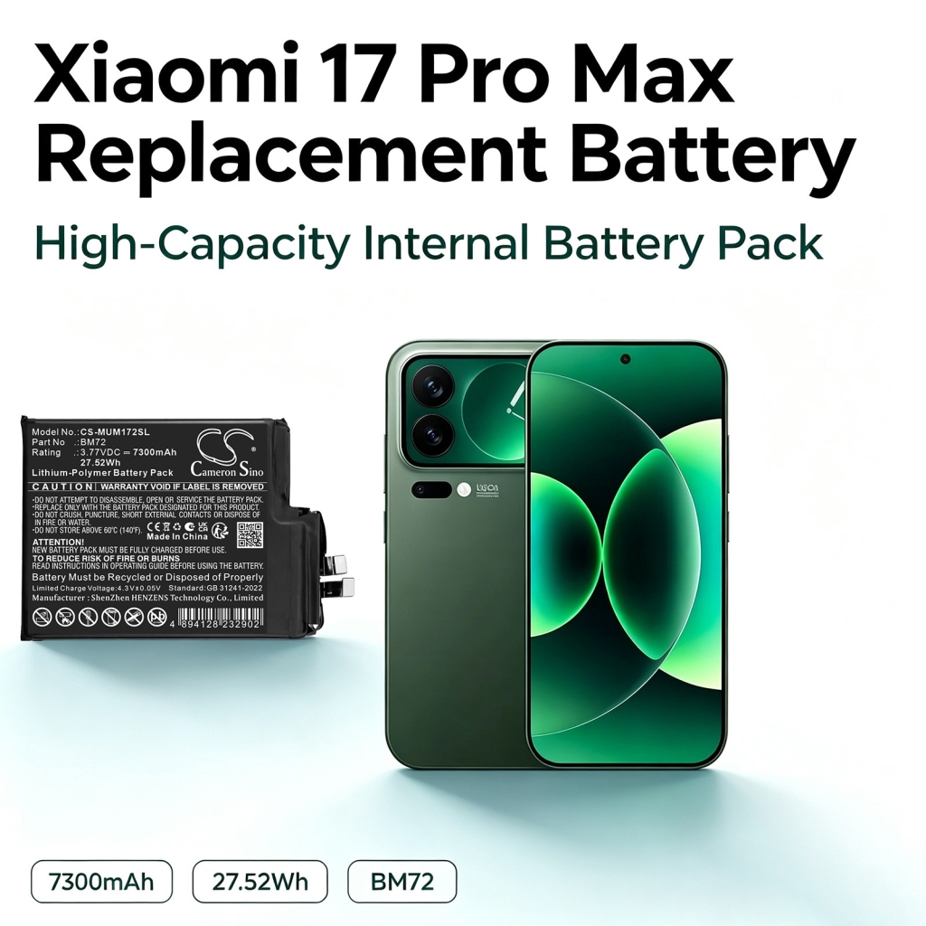 Batteries compatible with Xiaomi 2509FPN0BC 2509FPN0BC CS-MUM172SL