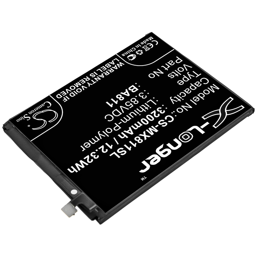 Compatible battery replacement for MeiZu BA811