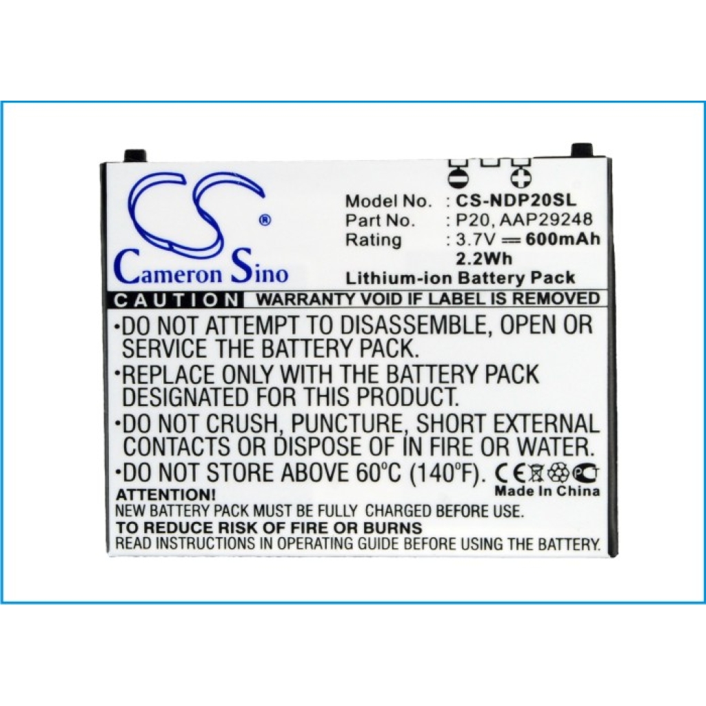 Batteries compatible with NTT DoCoMo P-01B P-01B CS-NDP20SL