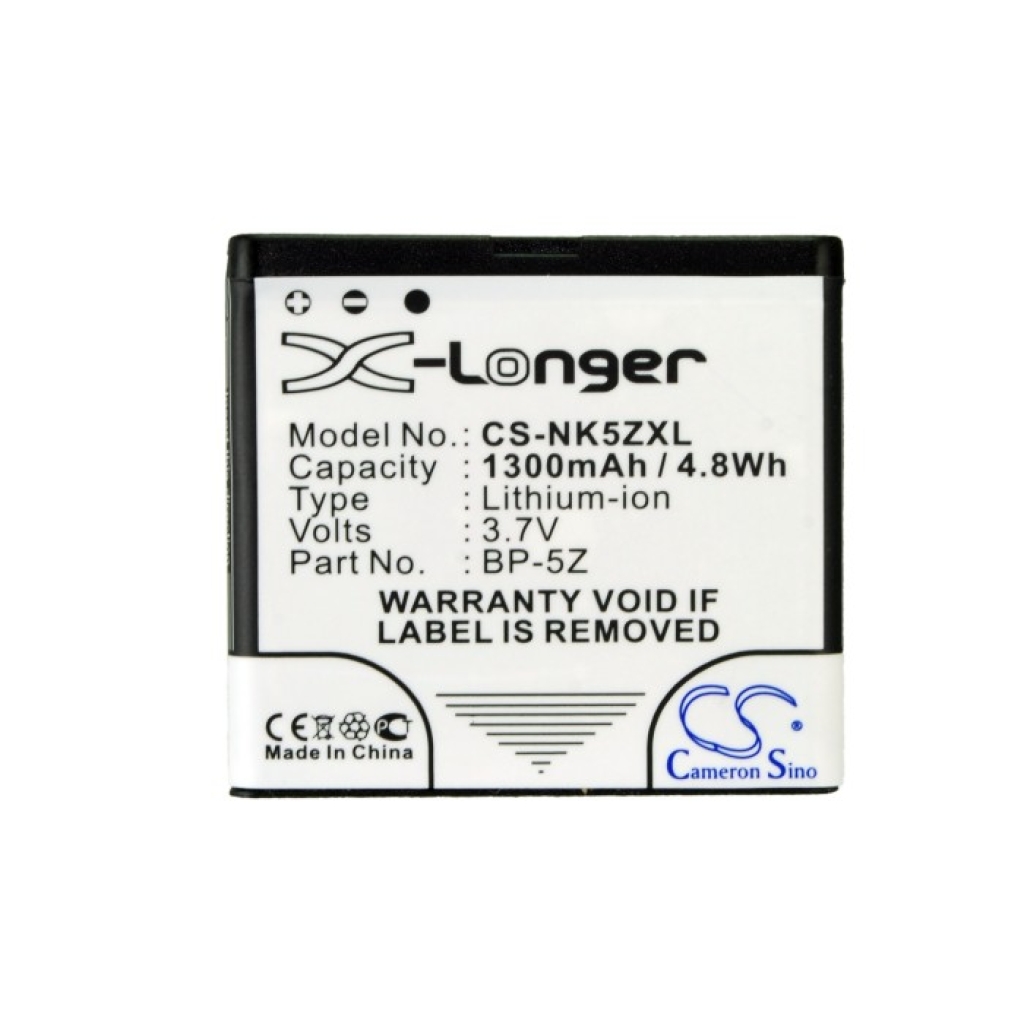 Battery compatible with Nokia CS-NK5ZXL