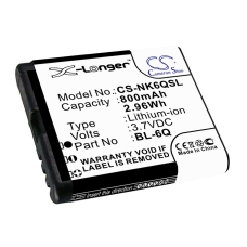 Compatible battery replacement for Mobiado BL-6Q