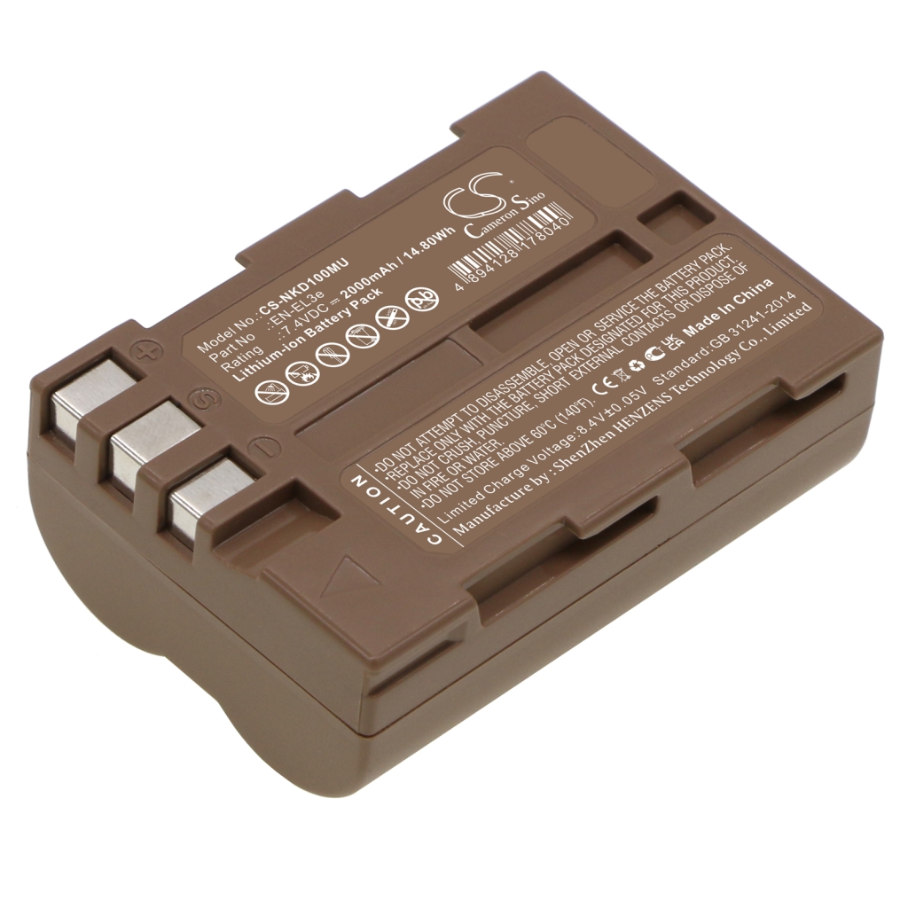 Compatible battery replacement for NIKON EN-EL3E