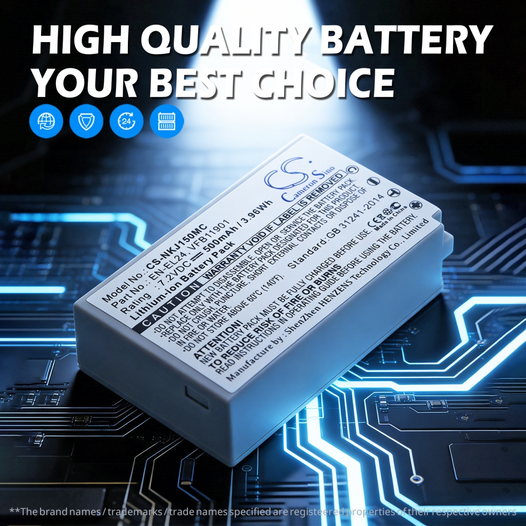Batteries compatible with NiKon 1 J5 CS-NKJ150MC