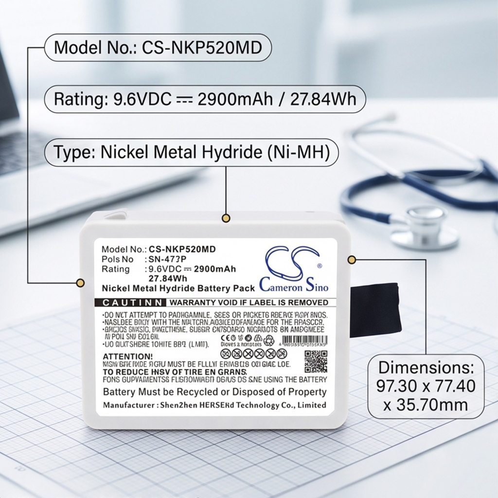Battery for Nihon Kohden BSM-6301K