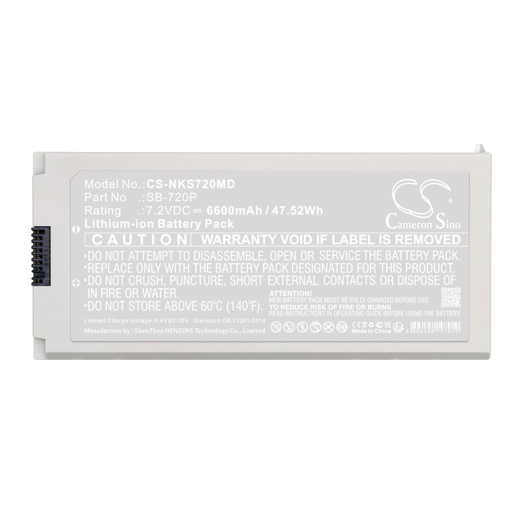 Battery compatible with Nihon Kohden CS-NKS720MD