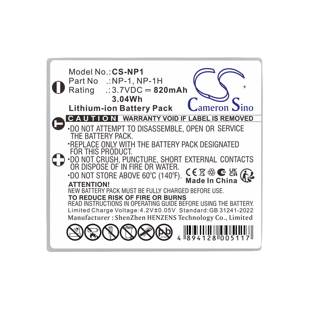 Battery for MINOLTA Dimage X1