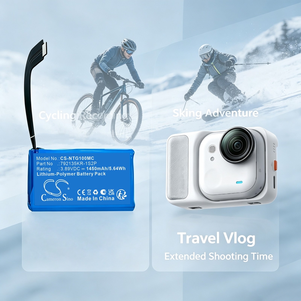Battery Replaces Insta360 792135KR-1S2P