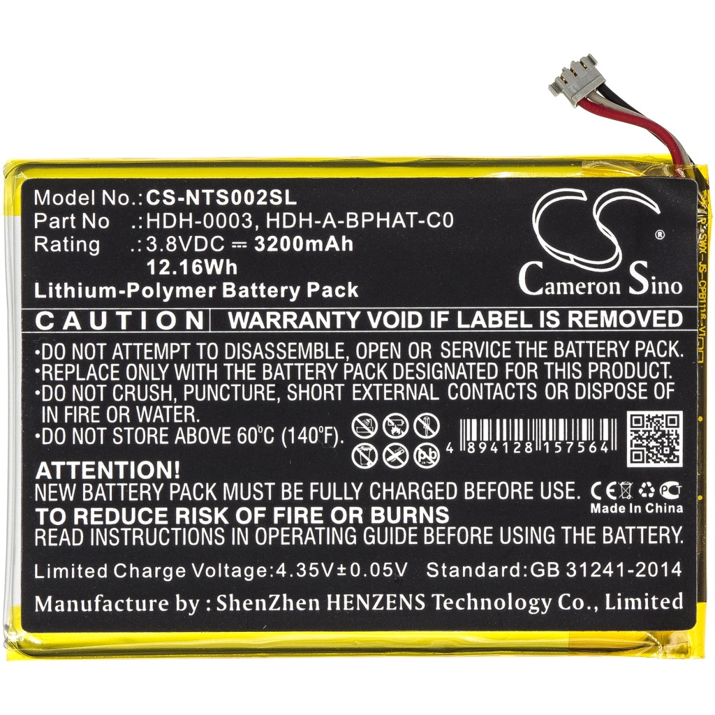 Compatible battery replacement for Nintendo HDH-003,HDH-A-BPHAT-C0