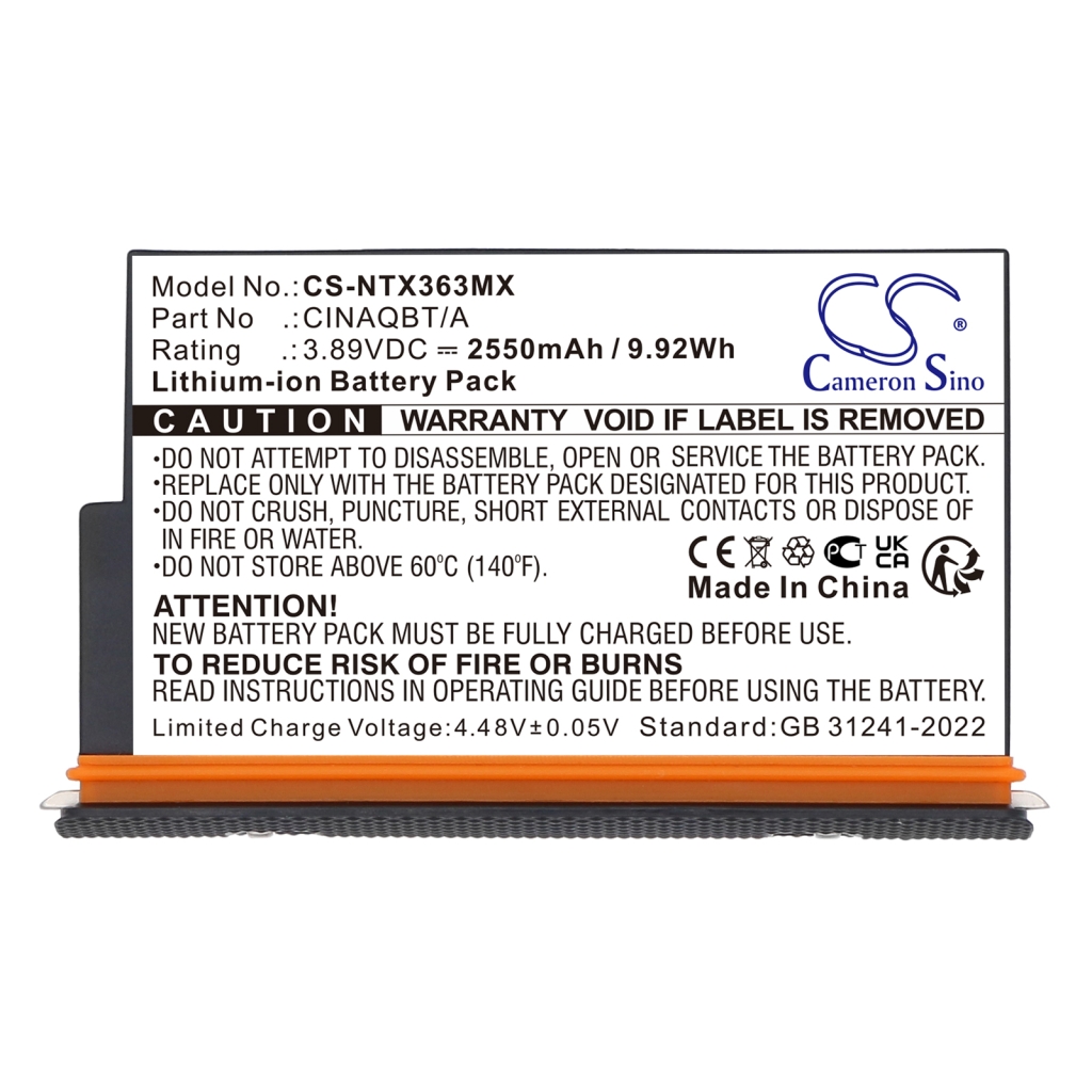 Compatible battery replacement for Insta360 CINAQBT/A