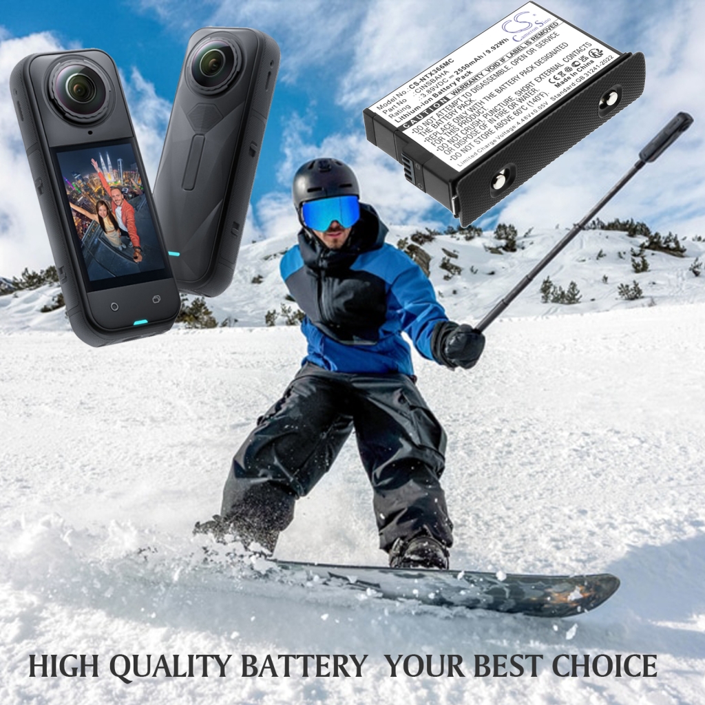 Compatible battery replacement for Insta360 CINSBAHA