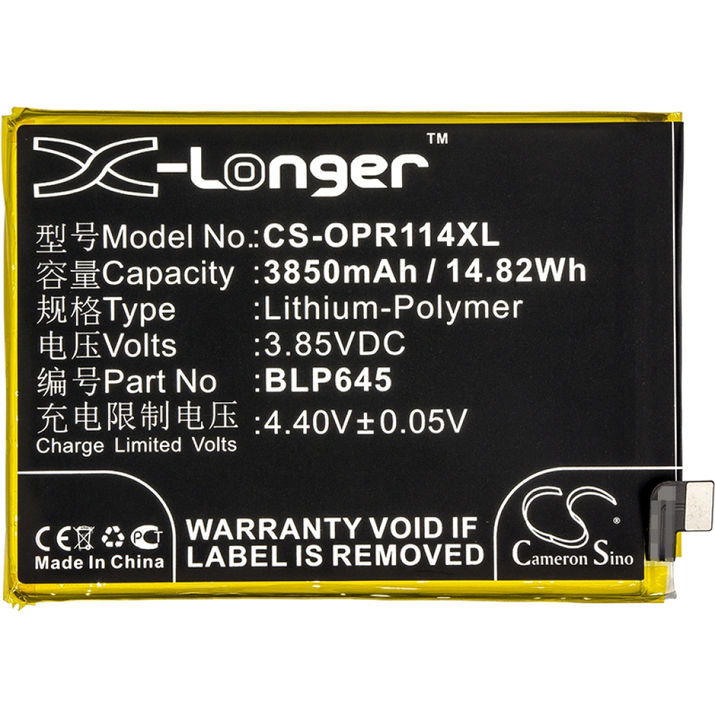 Batteries compatible with Oppo R11s Plus Plus Dual SIM Plus Dual SIM TD-LTE CS-OPR114XL