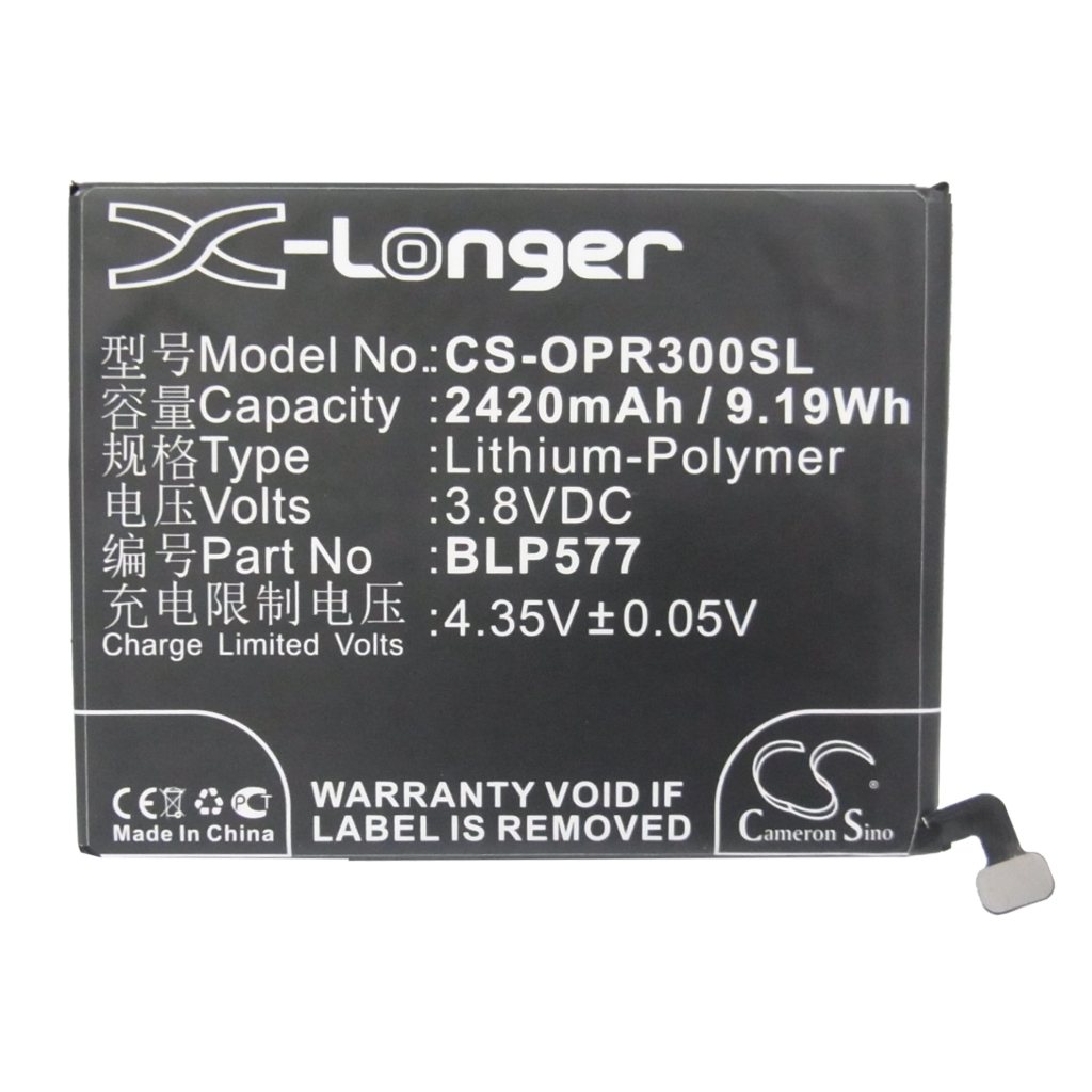 Batteries compatible with Oppo Mirror 5 5 TD-LTE Dual SIM CS-OPR300SL
