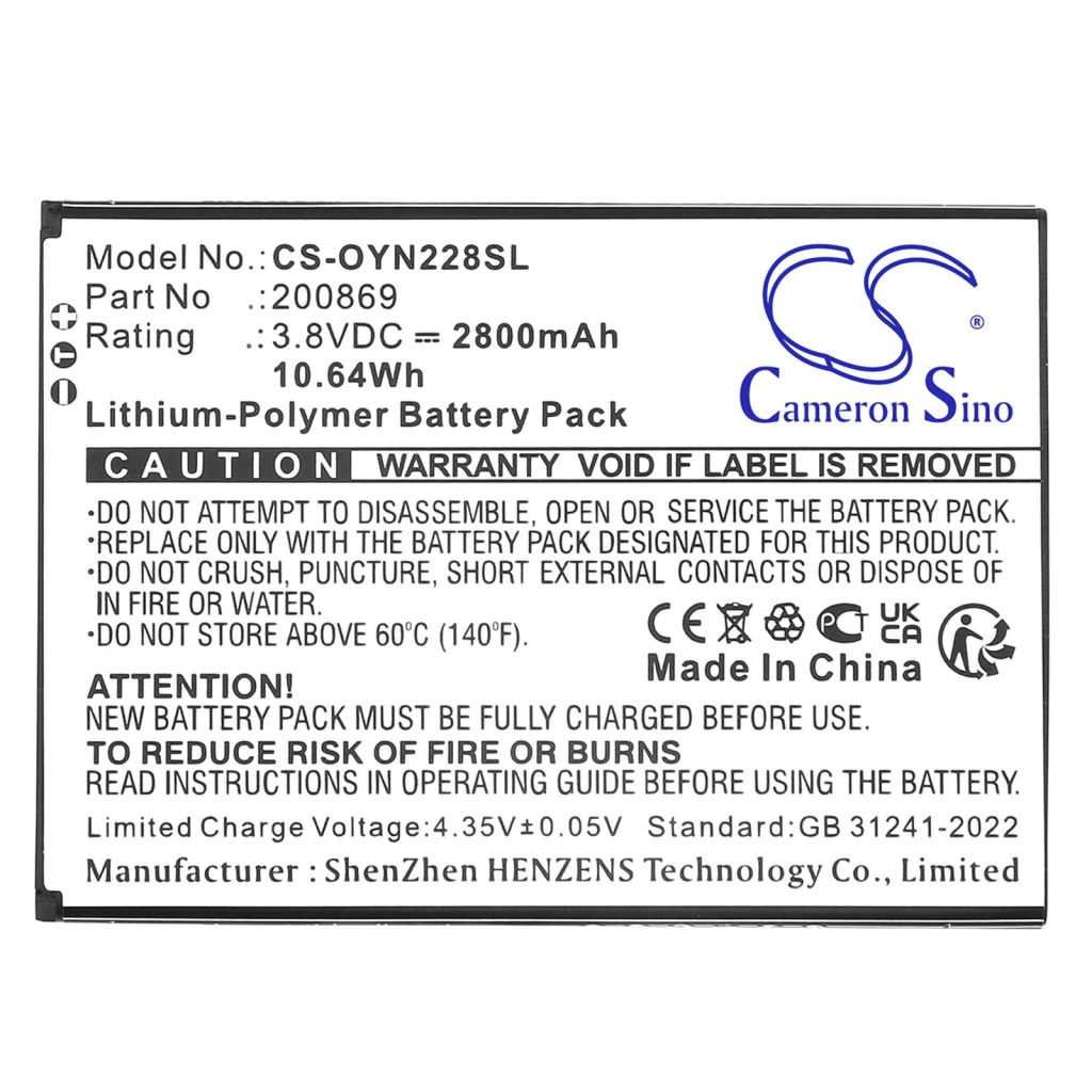 Battery Replaces 200869
