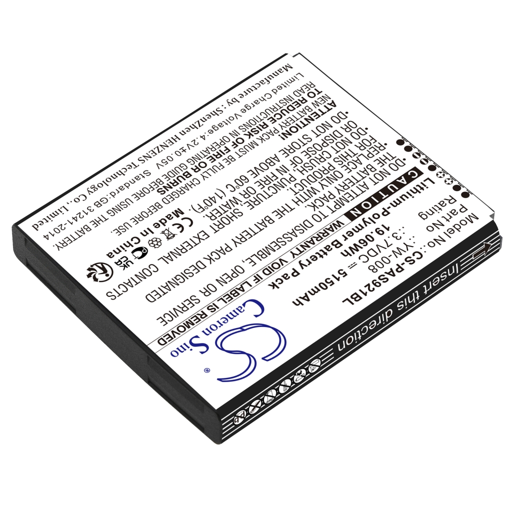 Compatible battery replacement for Pax YW-008