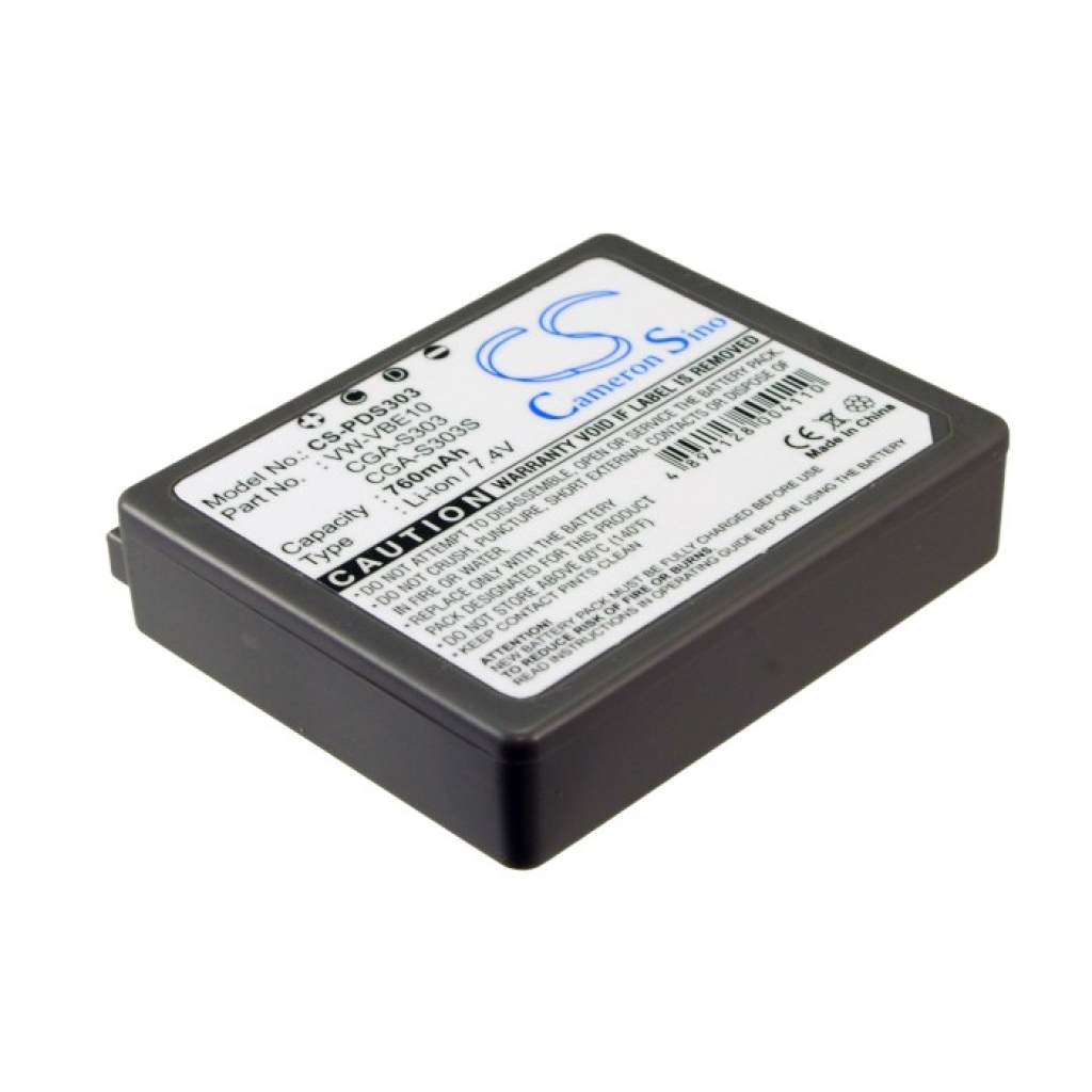 Compatible battery replacement for Panasonic CGA-S303,CGA-S303E,CGA-S303E/1B,VW-VBE10