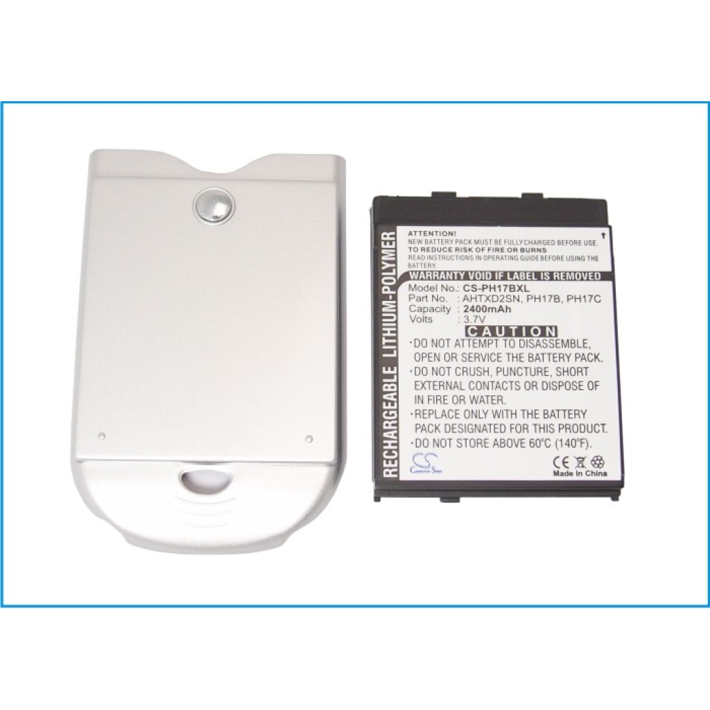 Battery compatible with Vodafone HTC AT&T O2 Orange T-Mobile DOPOD ERA i-Mate Krome MWG Qtek Telefonica Wallaby CS-PH17BXL
