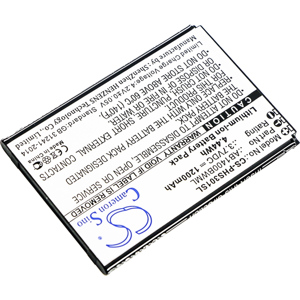 Battery compatible with Philips CS-PHS301SL