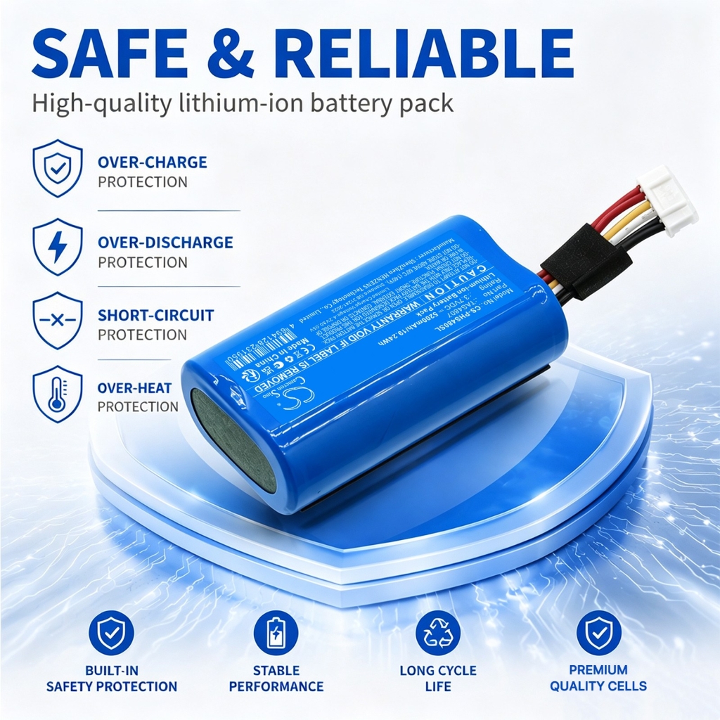 Batteries compatible with Philips S4807 Waterproof Wireless Bluetooth Speaker CS-PHS480SL