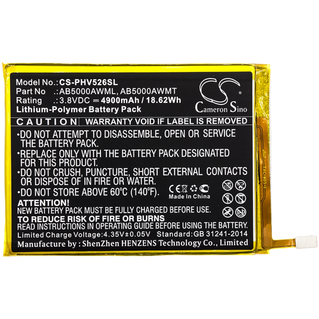 Battery compatible with Philips CS-PHV526SL