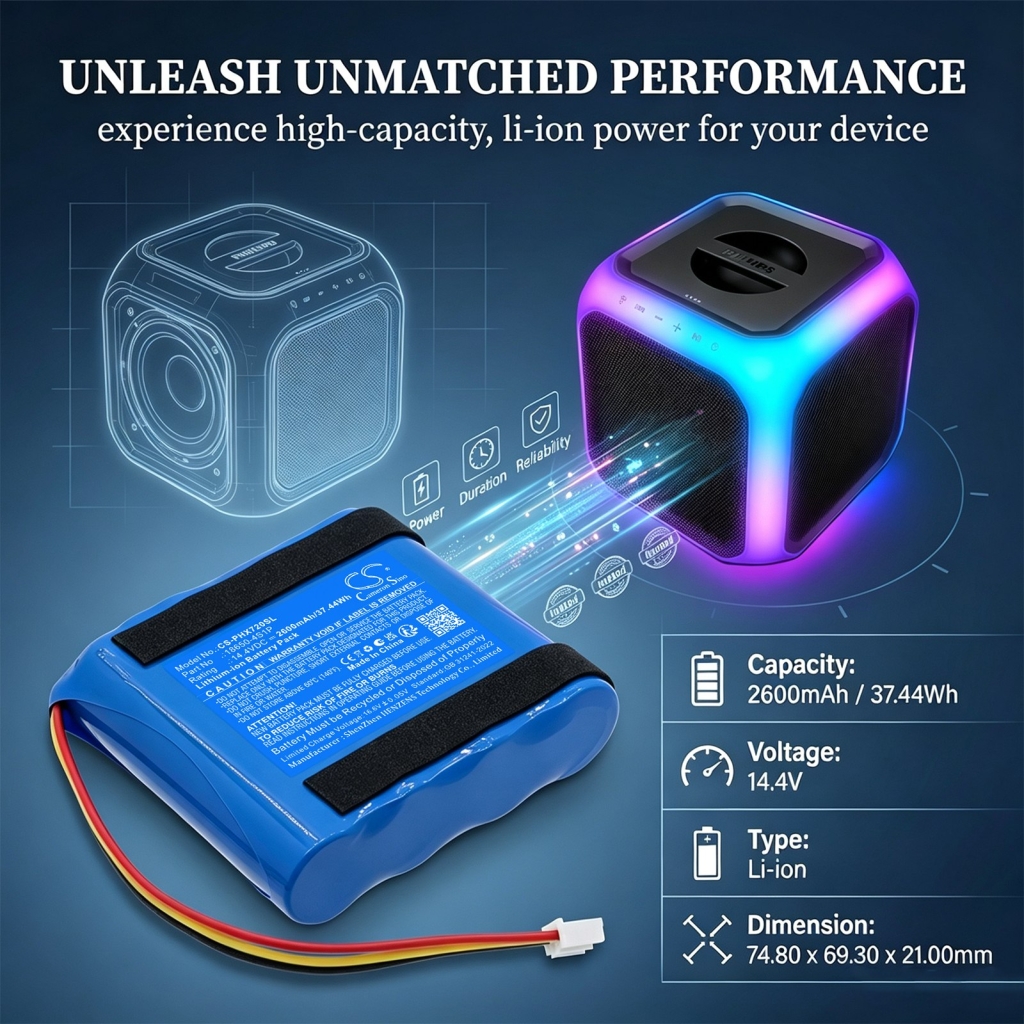 Batteries compatible with Philips TAX7207/37 TAX7207/37 CS-PHX720SL