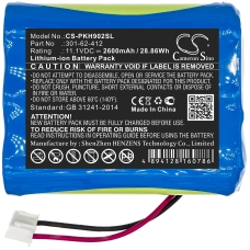 Compatible battery replacement for Peaktech 301-62-412