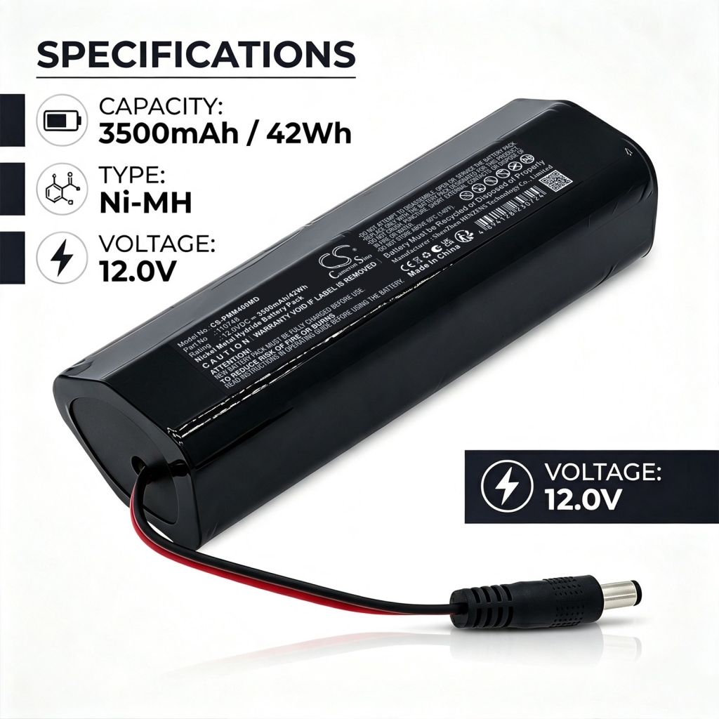Batteries compatible with Primedic handyscan Metrax M400 CS-PMM400MD
