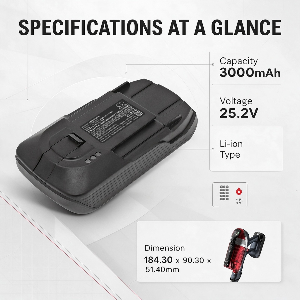 Battery compatible with Rowenta
