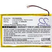 CS-SA805SL<br />Batteries for   replaces battery 1-756-702-11