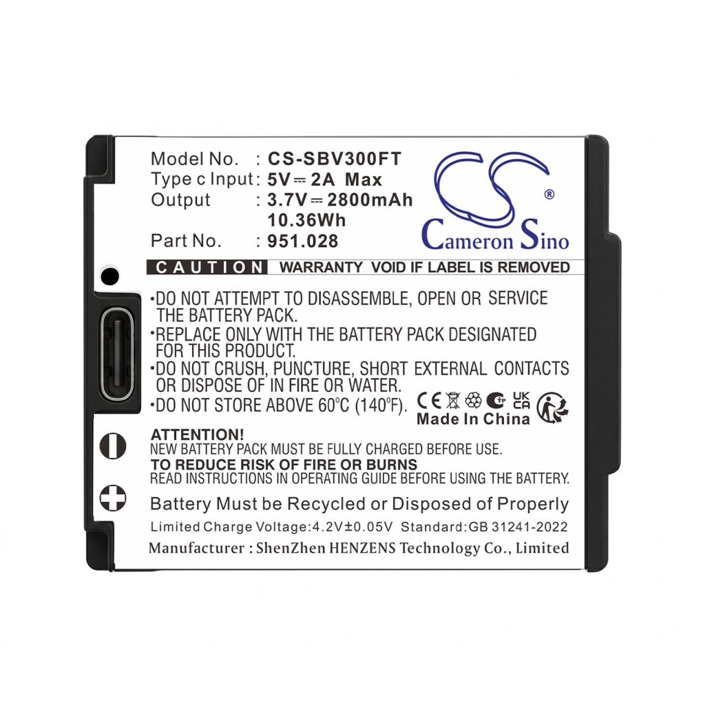Battery compatible with Suprabeam CS-SBV300FT